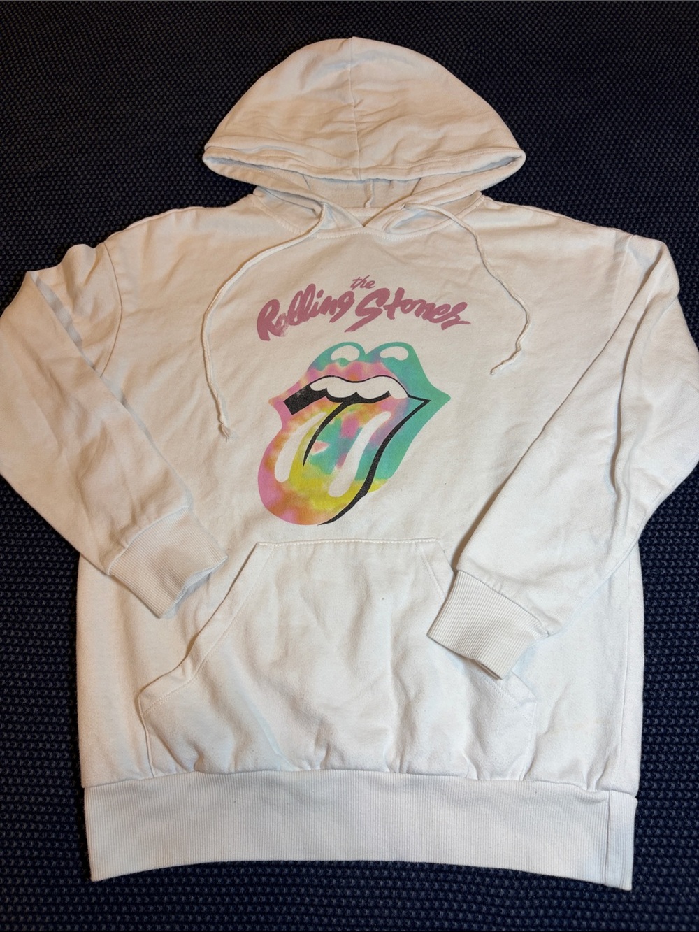 The Rolling Stones white tie dye sweatshirt - size XS